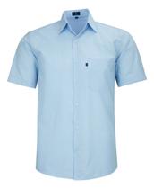 Camisa Social Masculina Manga Curta Lbl Com Bolso Passa Fácil 3034