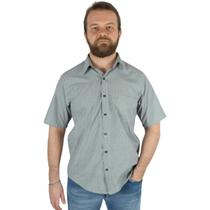 Camisa Social Masculina Manga Curta Plus Size