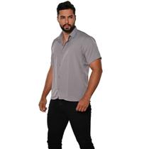 Camisa Social Masculina Manga Curta Premium