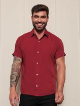 Camisa Social Masculina Manga Curta Slim - Volgue