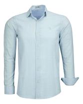 Camisa Social Masculina Manga Longa Amil Comfort Linho 1881
