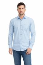 Camisa Social Masculina Manga Longa Amil Passa Fácil Com Bolso 1922