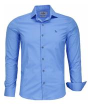 Camisa Social Masculina Manga Longa Amil Slim Elastano 1823