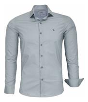 Camisa Social Masculina Manga Longa Amil Slim Elastano 1823