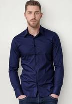 Camisa Social Masculina Manga Longa Azul Marinho Jordhan Camisa Social Masculina Manga Longa Azul Marinho Jordhan