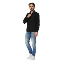 Camisa Social Masculina Manga Longa com Bolso 95% Poliéster Camisa Social Masculina Manga Longa com Bolso 95% Poliéster
