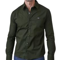 Camisa Social Masculina Manga Longa Industrie Elastano Slim Fit Bordado Elegante Camisa Social Masculina Manga Longa Industrie Elastano Slim Fit Bordado Elegante