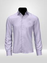 Camisa Social Masculina Manga Longa Lilás