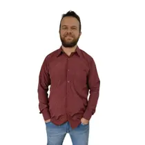 Camisa Social Masculina Manga Longa Plus Size