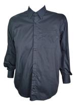 Camisa Social Masculina Manga Longa Preta 100% Algodão Plus Size Zuza