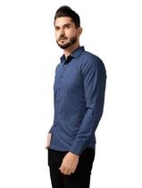 Camisa Social Masculina Manga Longa Slim Fit Lisa