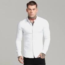 Camisa Social Masculina Manga Longa Slim Fit - Volgue Camisa Social Masculina Manga Longa Slim Fit - Volgue