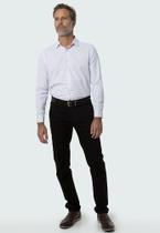 Camisa social masculina manga longa slim maquinetada turim branco