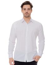 Camisa Social Masculina Manga Longa Tricoline Slim Fit