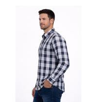 Camisa Social Masculina Manga Longa Xadrez Plus Size