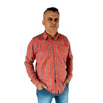Camisa Social Masculina Manga Longa Xadrez