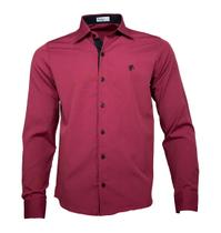 Camisa Social Masculina Marsala