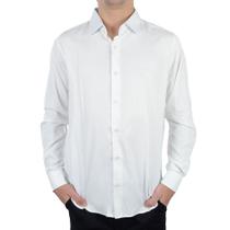 Camisa Social Masculina Ogochi ML Essencial Slim Branca 0015 Camisa Social Masculina Ogochi ML Essencial Slim Branca 0015
