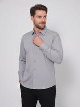 Camisa Social Masculina Premium Tipo Linho Smoke