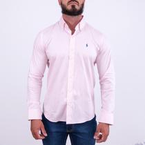 Camisa Social Masculina Rosa Ralph Lauren