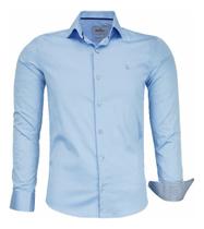 Camisa Social Masculina Slim Amil Acetinado C/elastano 1825