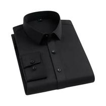 Camisa Social Masculina Slim Fit Azul Marinho De Manga Longa Casual Para Negócios, Não Amassa, Roupa Camisa Social Masculina Slim Fit Azul Marinho De Manga Longa Casual Para Negócios, Não Amassa, Roupa