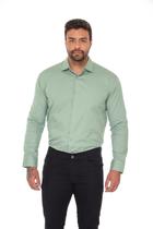 Camisa Social Masculina Slim Fit Lisa - Tamanhos do PP ao XGG