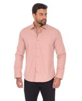 Camisa Social Masculina Slim Fit Lisa - Tamanhos do PP ao XGG