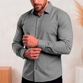 Camisa Social Masculina Slim Fit Premium Manga Longa 080 - Fashion Need