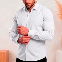 Camisa Social Masculina Slim Fit Premium Manga Longa 080 - Fashion Need