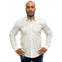 Camisa Social Masculina Slim Fit Premium Manga Longa