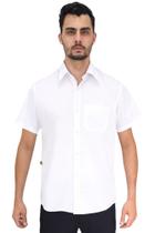 Camisa social masculina slim manga curta