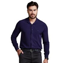 Camisa Social Masculina Slim Manga Longa