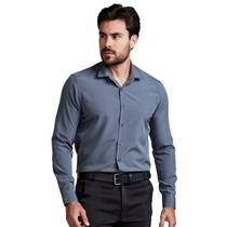 Camisa Social Masculina Slim Manga Longa