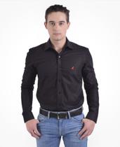 Camisa Social Masculina Slim Preta