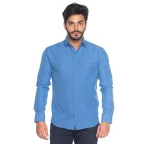 Camisa Social Masculina Teodoro Manga Longa Slim Fit Casual