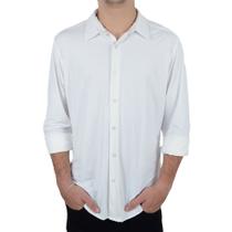 Camisa Social Masculina VLC ML Slim Branca - CNVL Camisa Social Masculina VLC ML Slim Branca - CNVL