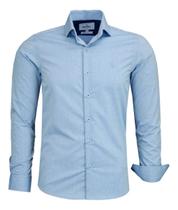 Camisa Social Mesclado Amil Slim Manga Longa Elastano 1875