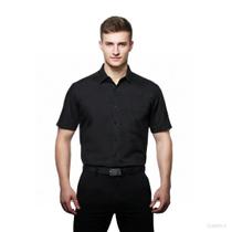 Camisa Social Microleve Manga Curta Não Amassa Uniforme