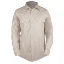 Camisa social ml richards bolsos cor bege claro 22328-r-12 Camisa social ml richards bolsos cor bege claro 22328-r-12