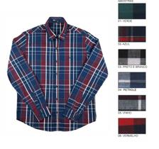 Camisa Social MX72 Fit Manga Longa Xadrez Algodão Fio 50 Masculino Adulto Multicores - Ref 19035 Camisa Social MX72 Fit Manga Longa Xadrez Algodão Fio 50 Masculino Adulto Multicores - Ref 19035