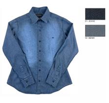 Camisa Social MX72 Manga Longa Jeans Country Feminino Adulto Multicores - Ref 23073 Camisa Social MX72 Manga Longa Jeans Country Feminino Adulto Multicores - Ref 23073