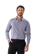 Camisa Social Pioner Fibra de Bambu Slim Fit Arrow - Cinza