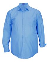 Camisa Social Plus Size Manga Longa Lbl Com Bolso Passa Fácil 3033