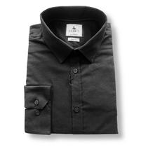 Camisa Social Preta Flamê Adonis