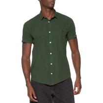 Camisa Social Reserva Manga Curta Oxford Color Verde Camisa Social Reserva Manga Curta Oxford Color Verde