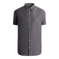 Camisa Social Reserva Oxford Color Masculino Cinza Escuro Camisa Social Reserva Oxford Color Masculino Cinza Escuro