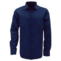 Camisa Social Slim Classic GB - Azul Marinho