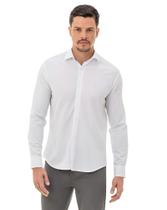 Camisa Social Slim Fit Classic Fio 50 Yacht Master - Branco