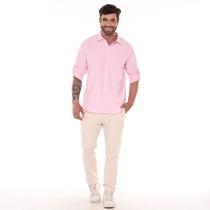 Camisa Social Slim Fit Masculina Camisa de Linho Casual Lili